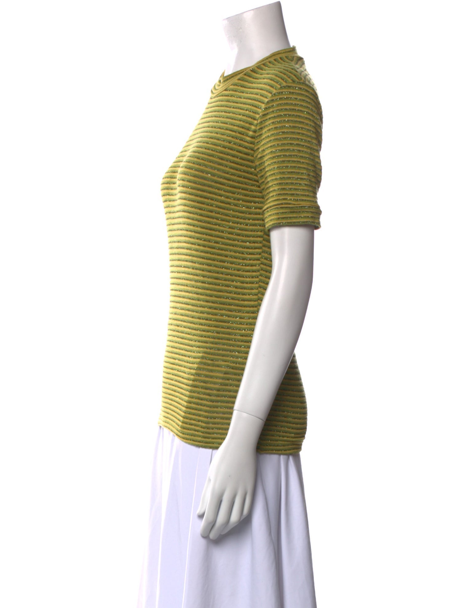 Reformation Striped Crew Neck Polo