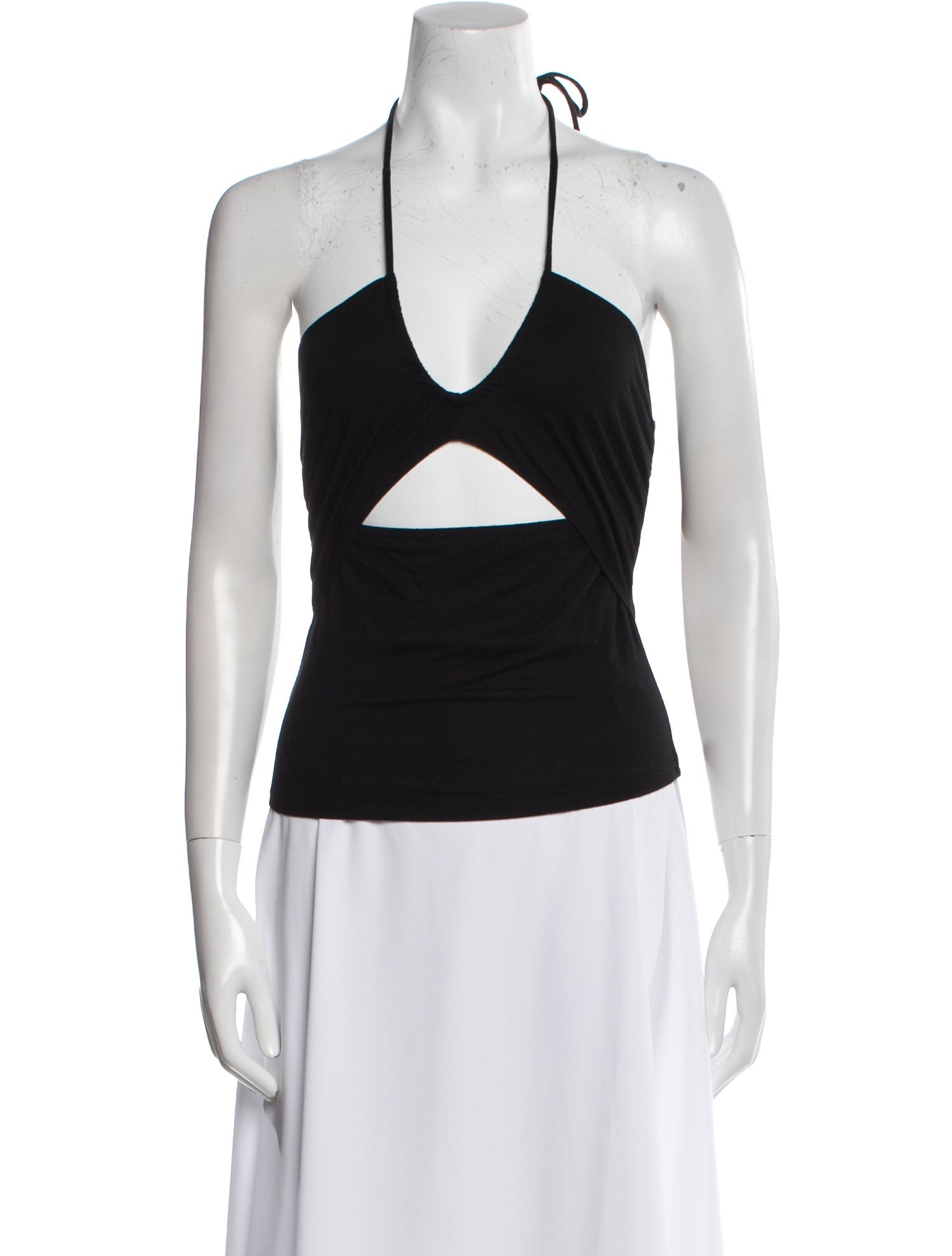 Reformation Halterneck Sleeveless Crop Top