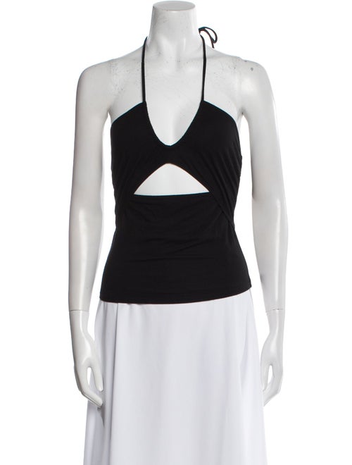 Reformation Halterneck Sleeveless Crop Top