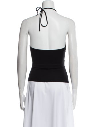 Reformation Halterneck Sleeveless Crop Top