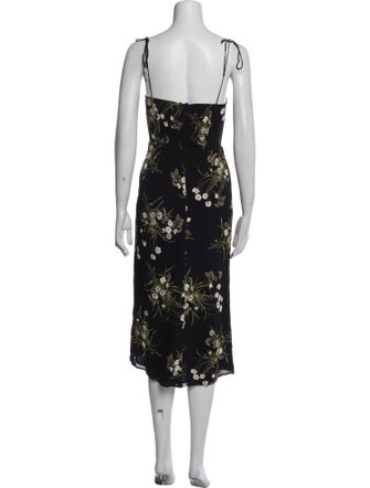 Reformation Floral Print Midi Length Dress