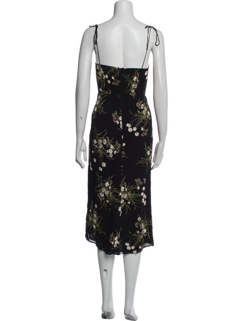 Reformation Floral Print Midi Length Dress