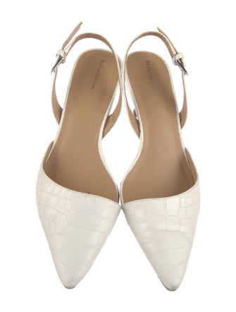 Reformation Leather Slingback Pumps