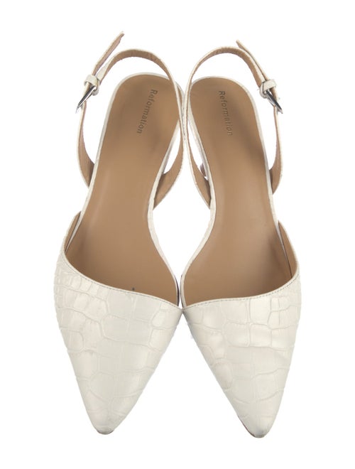 Reformation Leather Slingback Pumps