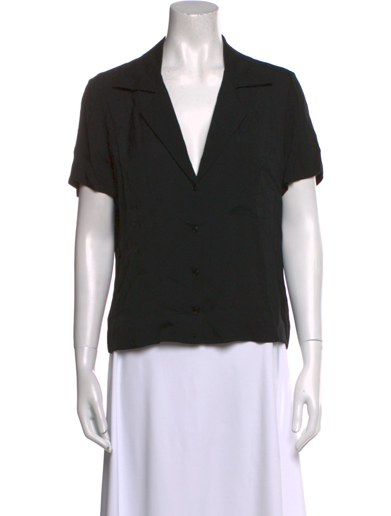 Reformation Short Sleeve Button-Up Top