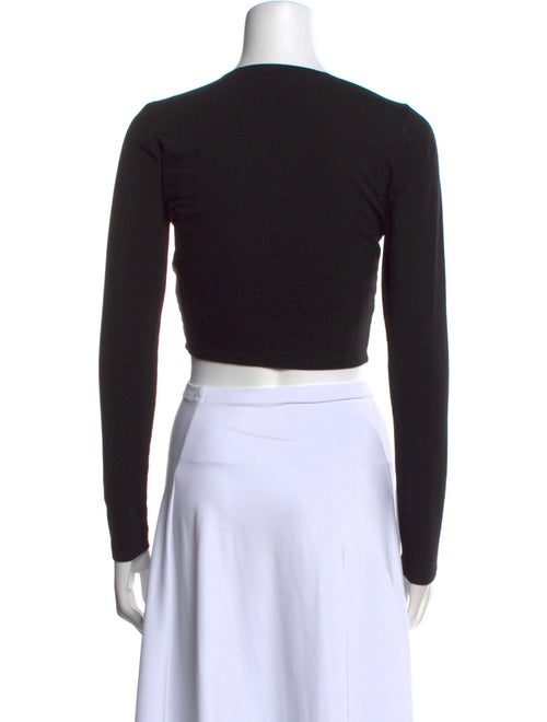 Reformation Crew Neck Long Sleeve Crop Top