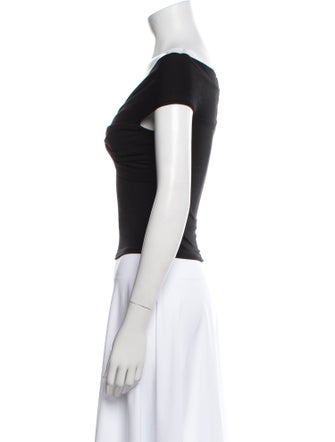 Reformation V-Neck Short Sleeve Crop Top