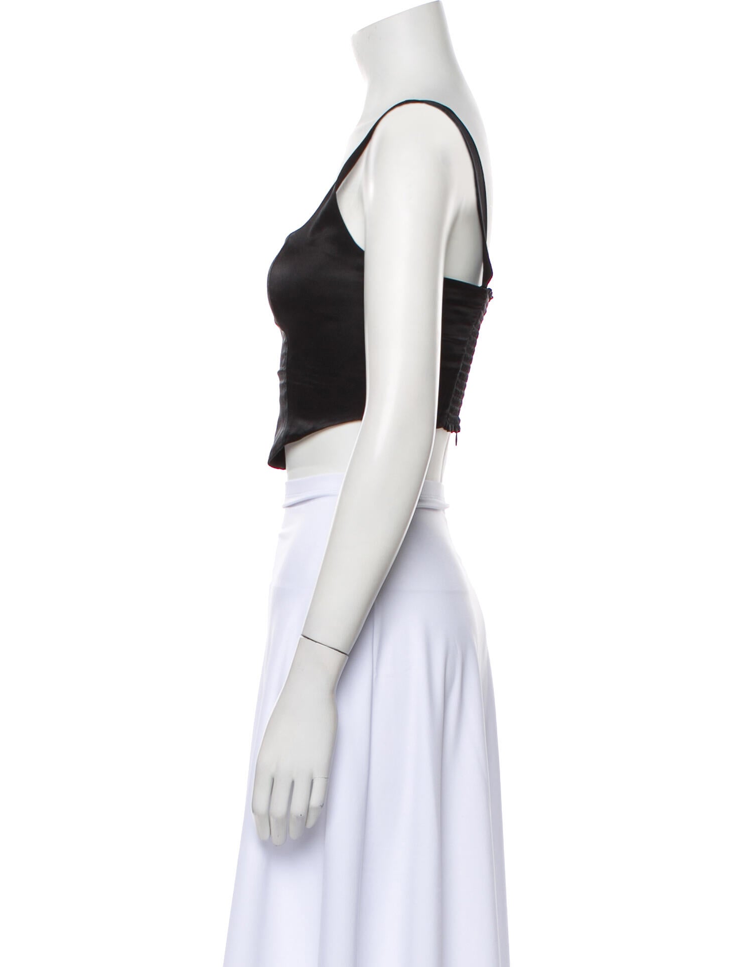 Reformation Silk Square Neckline Crop Top