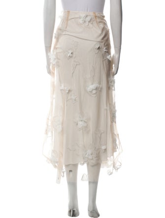 Reformation Mesh Accents Midi Length Skirt