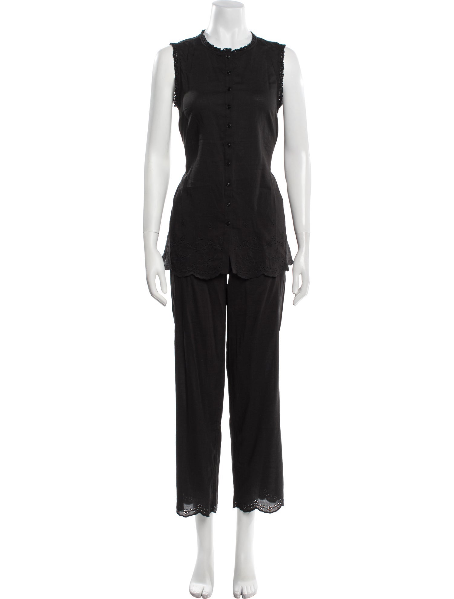 Reformation Embroidered Accent Pant Set