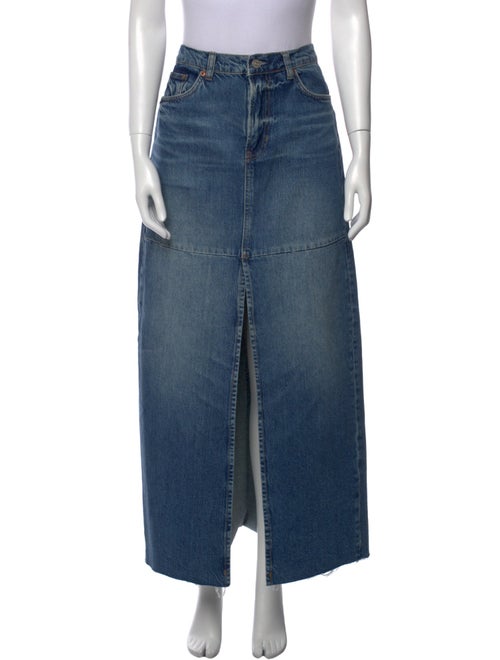 Reformation Distressed Accents Long Skirt