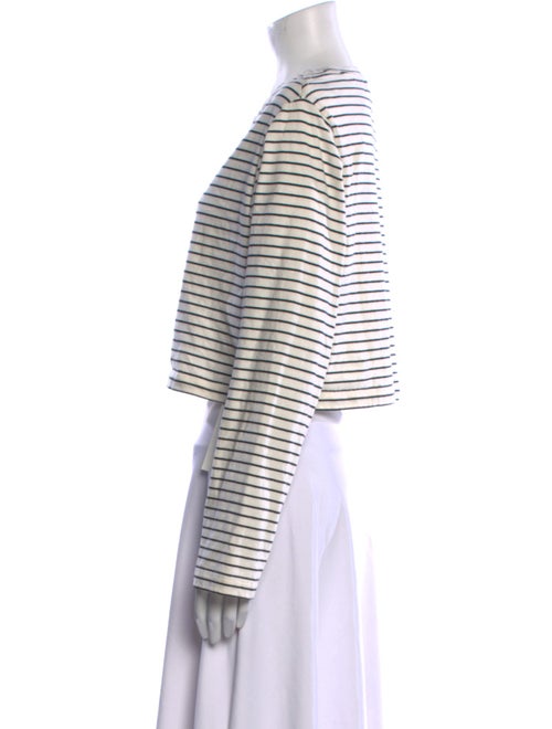 Reformation Striped Bateau Neckline Crop Top