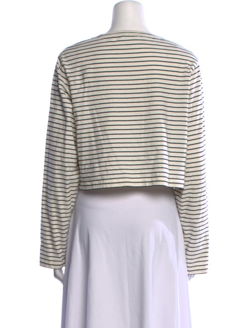 Reformation Striped Bateau Neckline Crop Top