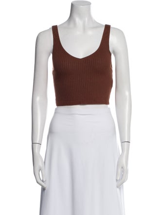 Reformation Scoop Neck Sleeveless Crop Top