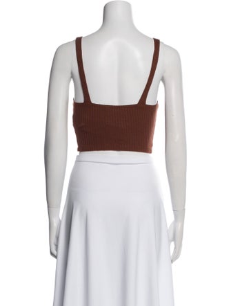 Reformation Scoop Neck Sleeveless Crop Top