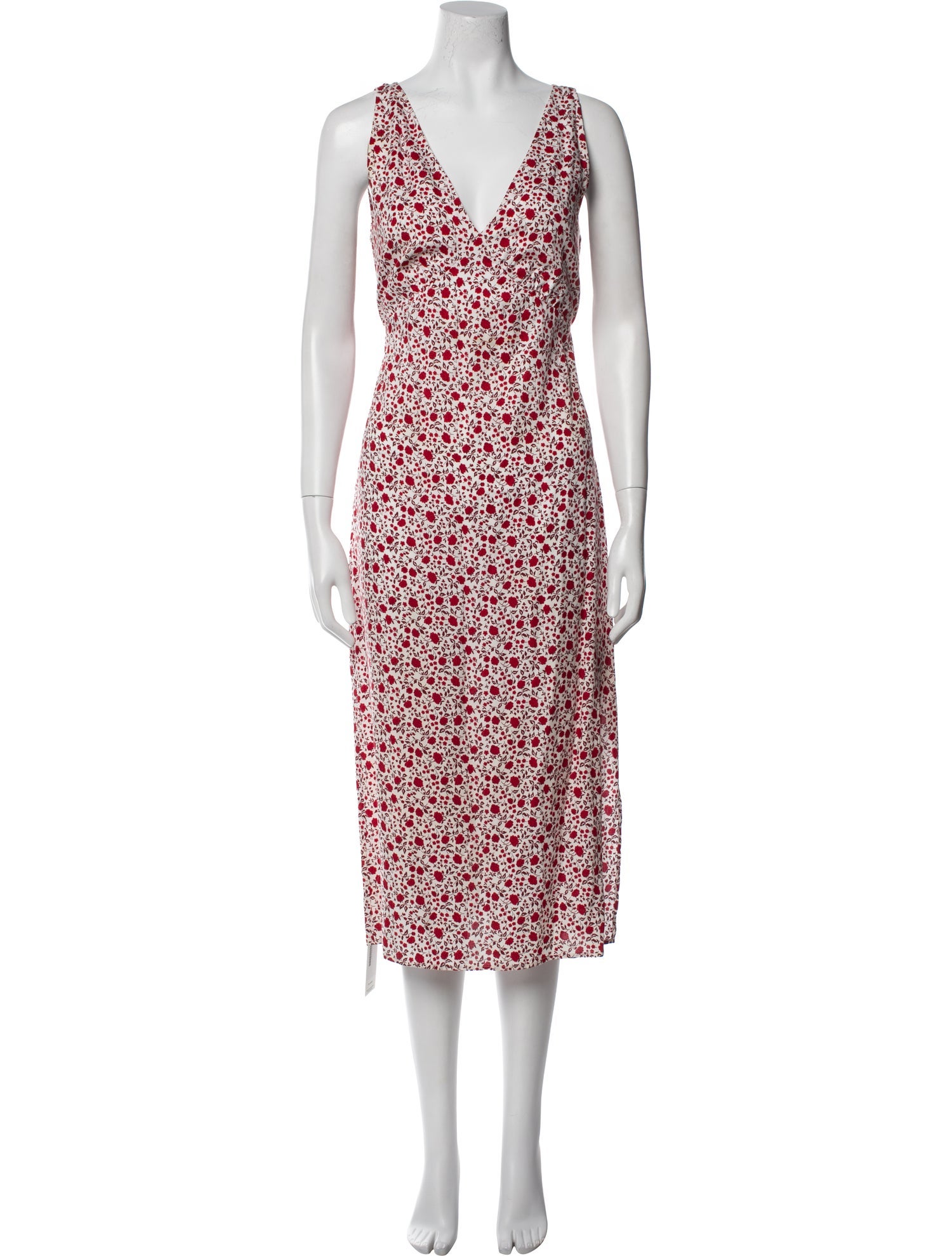 Reformation Floral Print Midi Length Dress