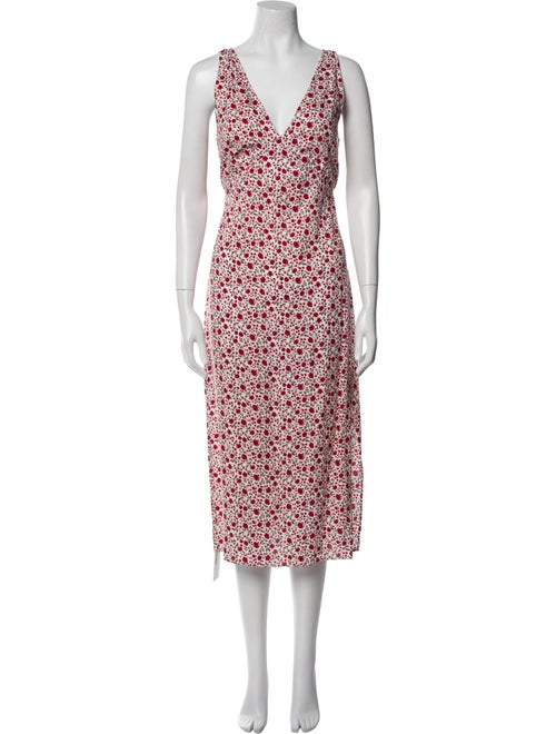Reformation Floral Print Midi Length Dress