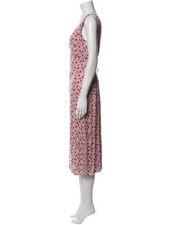 Reformation Floral Print Midi Length Dress