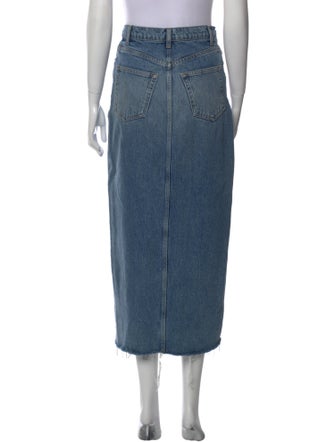 Reformation Distressed Accents Midi Length Skirt