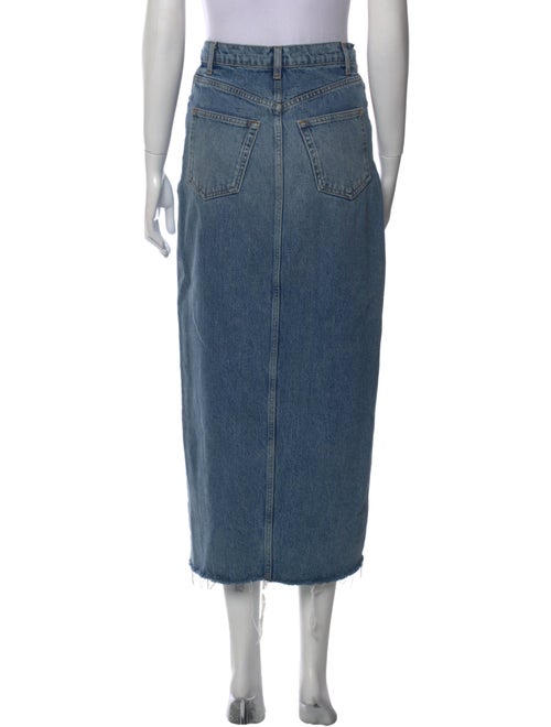 Reformation Distressed Accents Midi Length Skirt