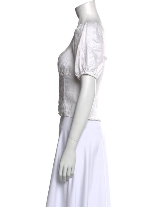 Reformation Linen Square Neckline Crop Top