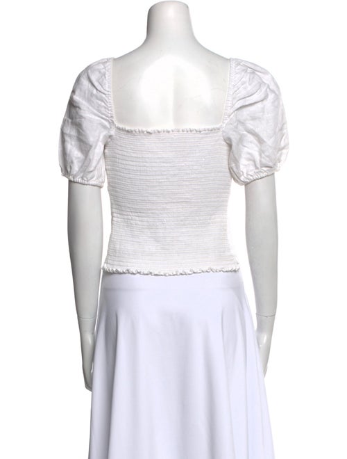 Reformation Linen Square Neckline Crop Top