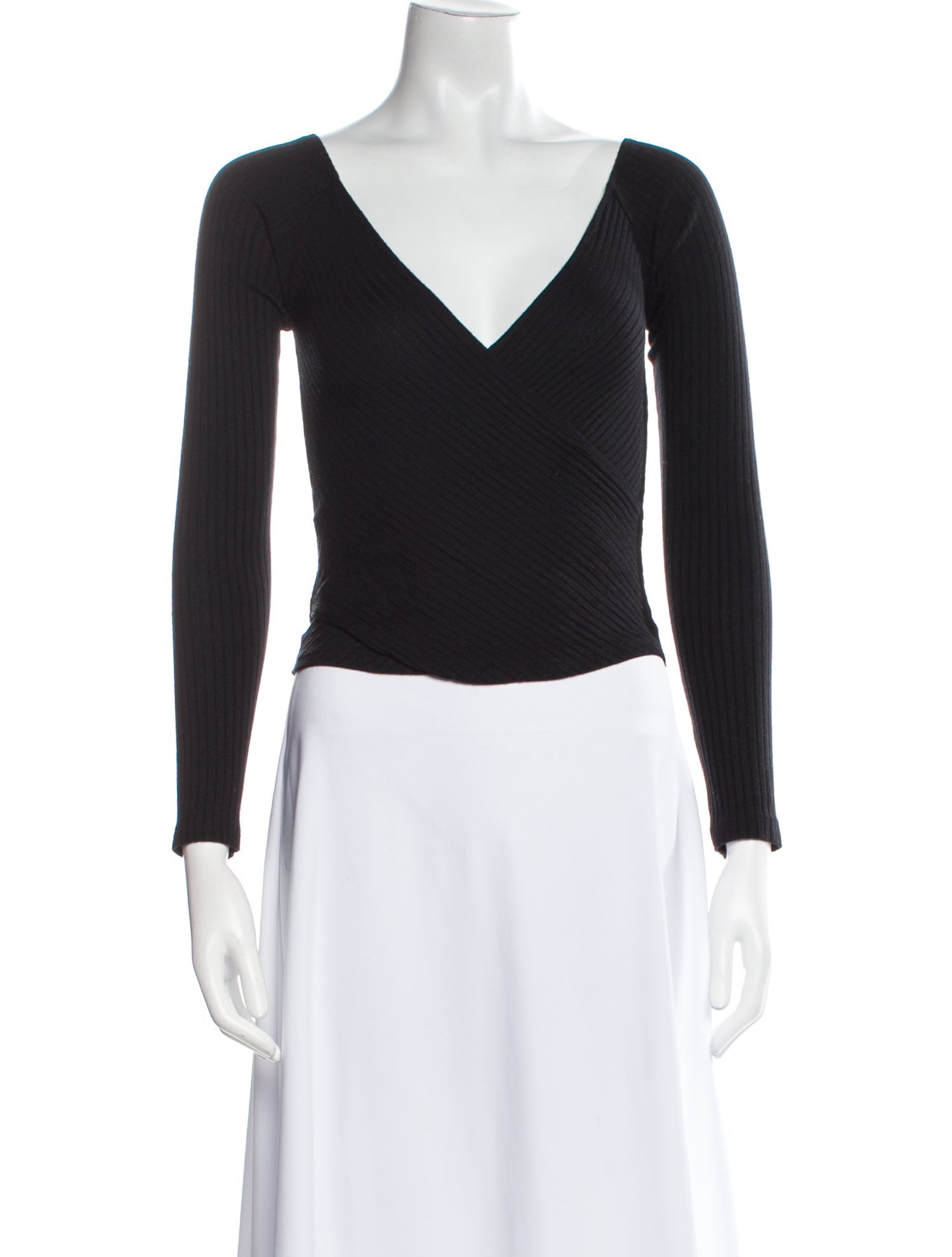 Reformation V-Neck Long Sleeve Bodysuit