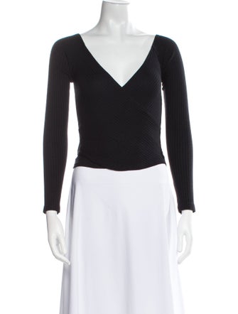 Reformation V-Neck Long Sleeve Bodysuit