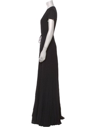 Reformation Polka Dot Print Long Dress