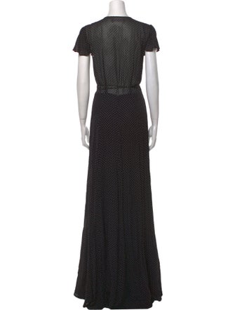 Reformation Polka Dot Print Long Dress