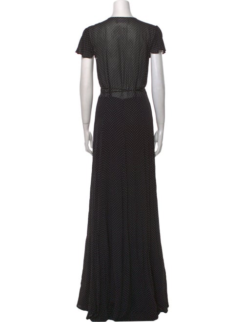 Reformation Polka Dot Print Long Dress