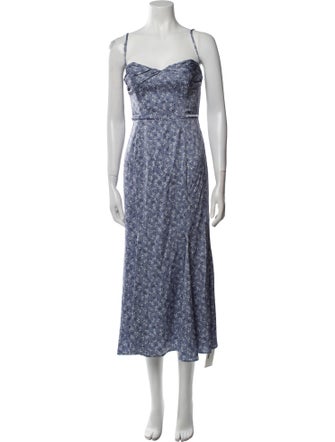 Reformation Floral Print Long Dress