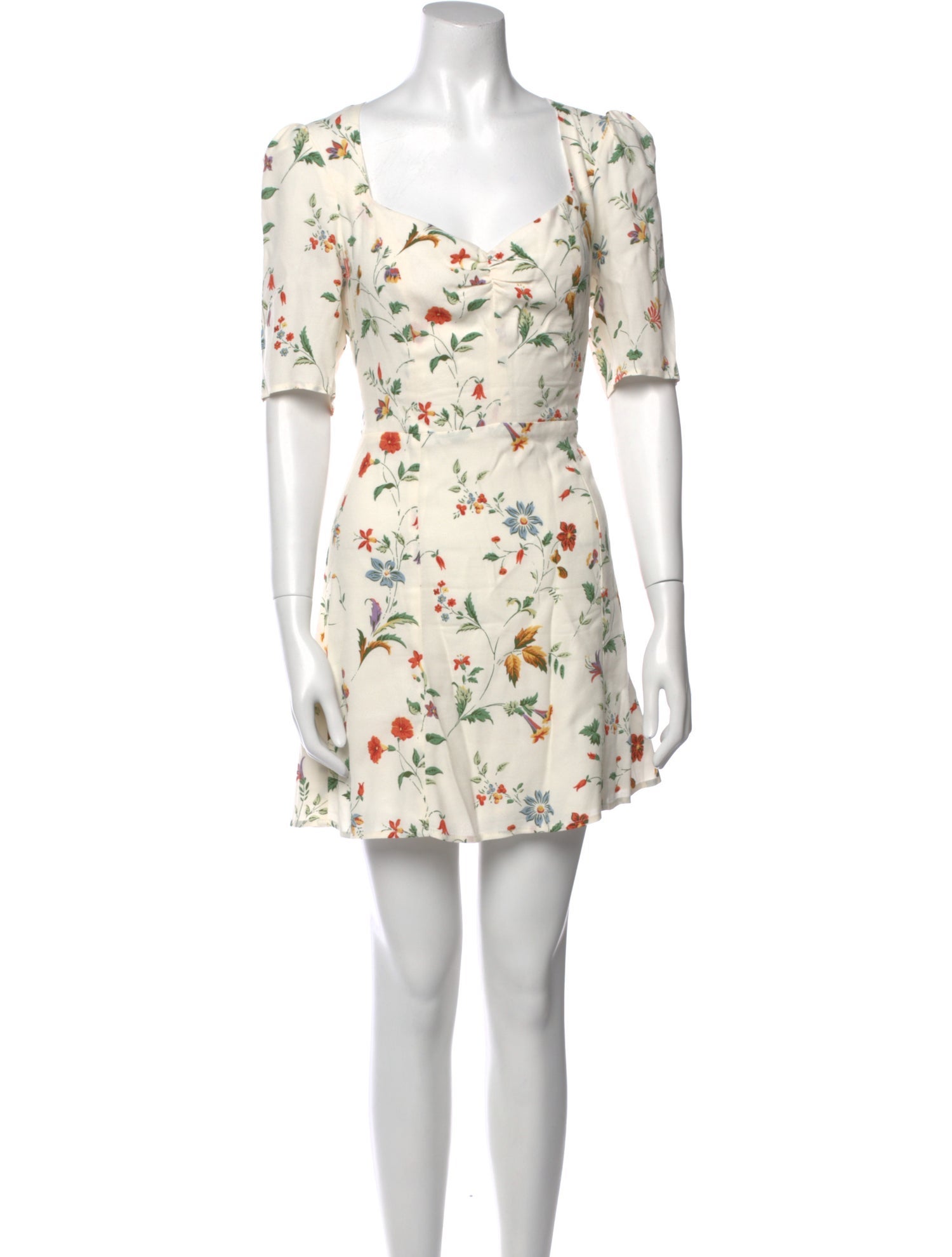 Reformation Floral Print Mini Dress