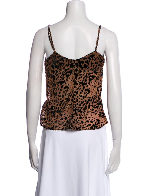Reformation Animal Print Square Neckline Crop Top
