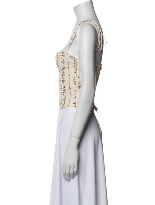 Reformation Printed Square Neckline Crop Top