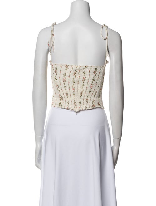 Reformation Printed Square Neckline Crop Top