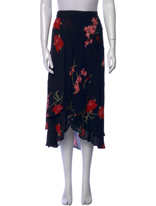 Reformation Floral Print Midi Length Skirt