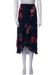 Reformation Floral Print Midi Length Skirt