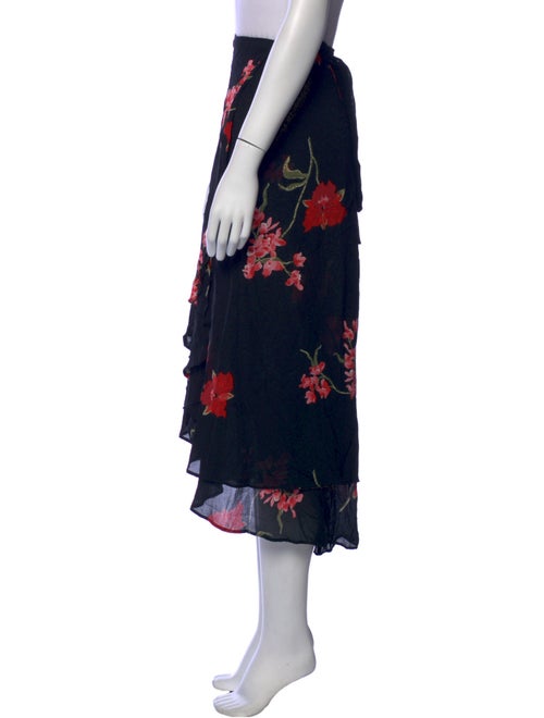 Reformation Floral Print Midi Length Skirt
