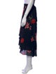 Reformation Floral Print Midi Length Skirt