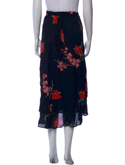 Reformation Floral Print Midi Length Skirt