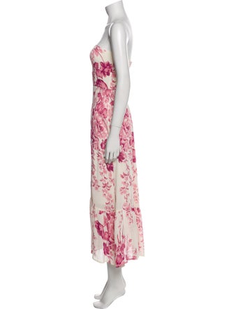 Reformation Floral Print Midi Length Dress