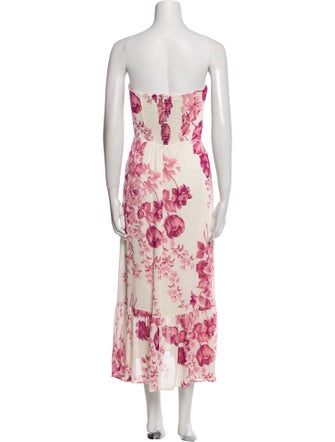 Reformation Floral Print Midi Length Dress