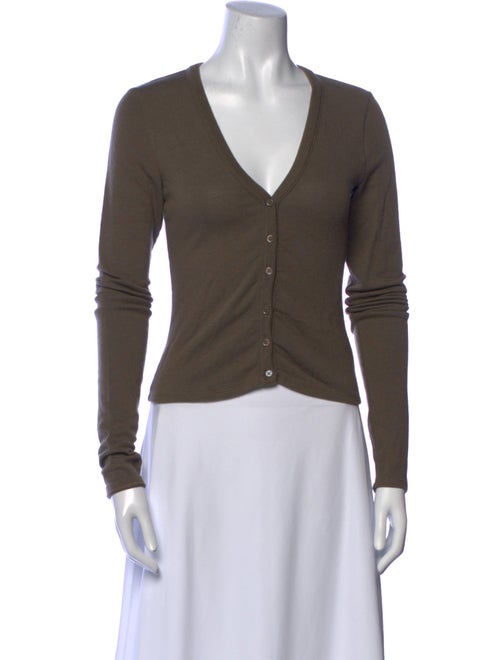 Reformation x Laura Harrier V-Neck Long Sleeve Top