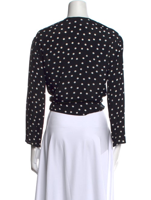 Reformation Polka Dot Print V-Neck Crop Top