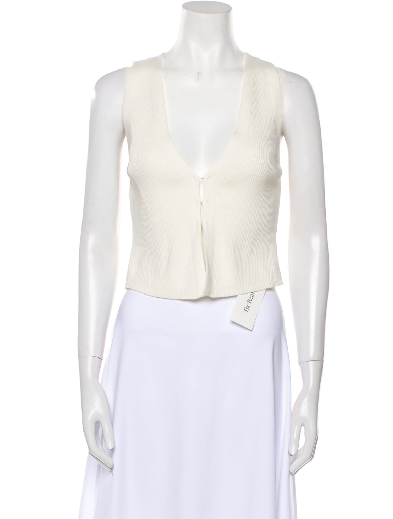 Reformation V-Neck Sleeveless Crop Top