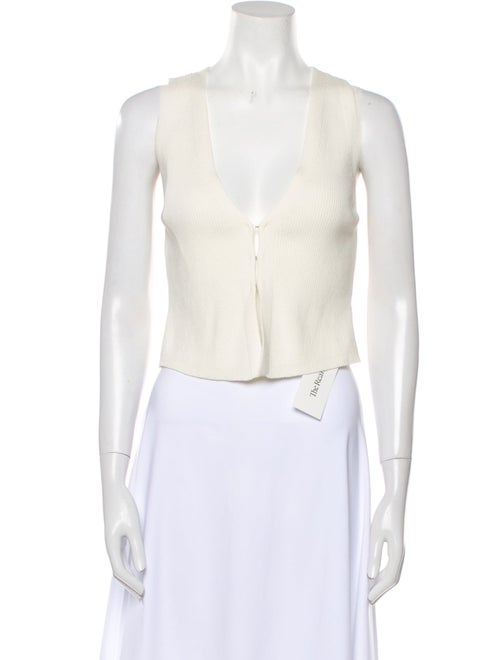 Reformation V-Neck Sleeveless Crop Top