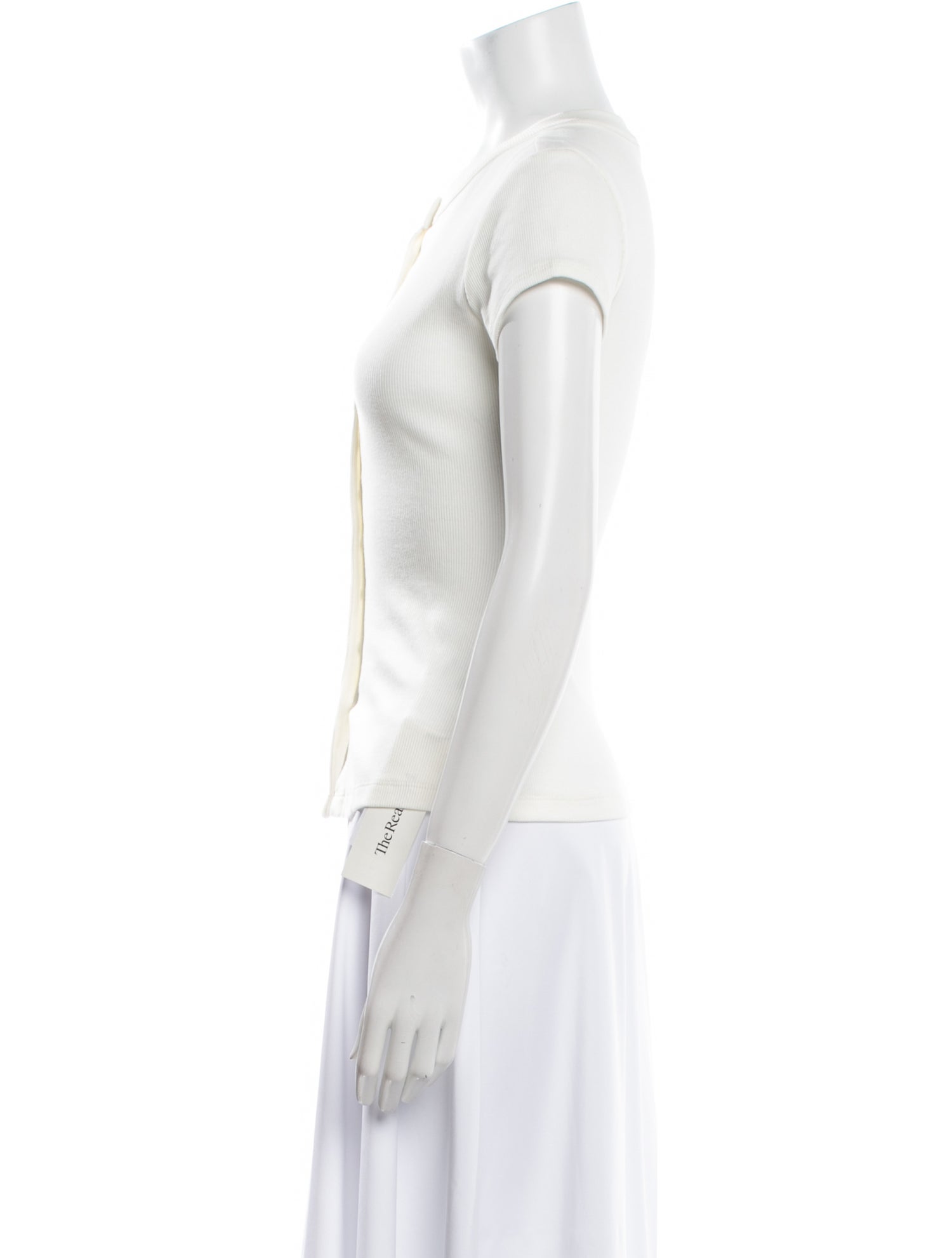 Reformation Crew Neck Short Sleeve Button-Up Top w/ Tags