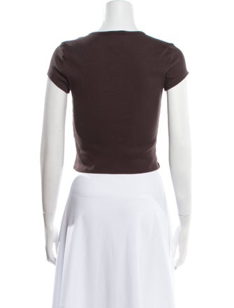 Reformation Crew Neck Short Sleeve Crop Top