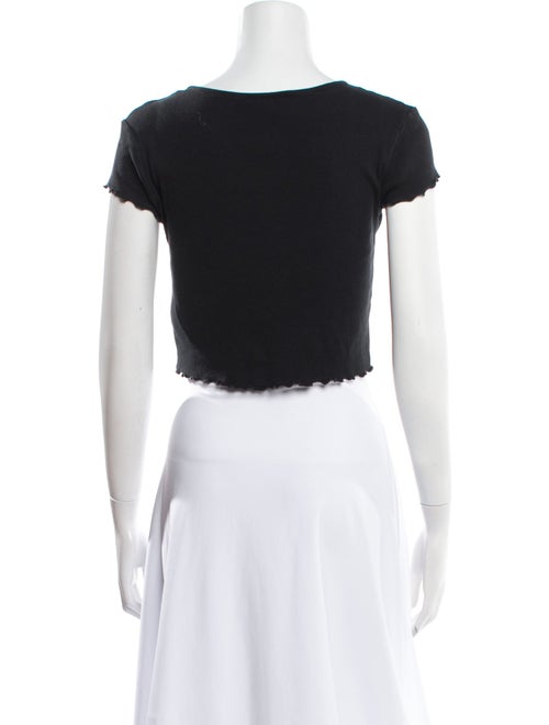 Reformation Bateau Neckline Short Sleeve Crop Top